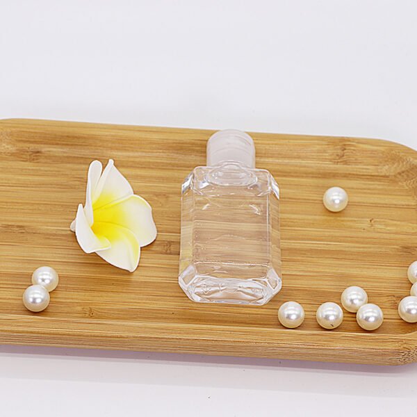 60ml hand sanitizer gel transparent disinfectant gel bottle flip cap small flat bottle edge bottle