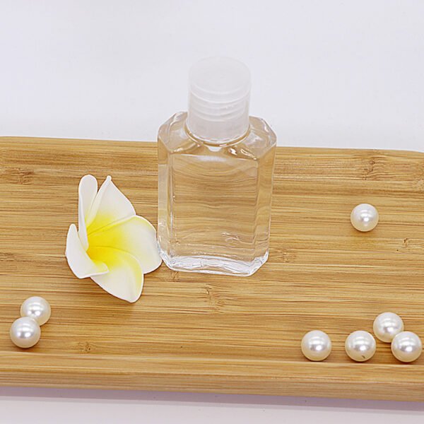 60ml hand sanitizer gel transparent disinfectant gel bottle flip cap small flat bottle edge bottle - Image 4